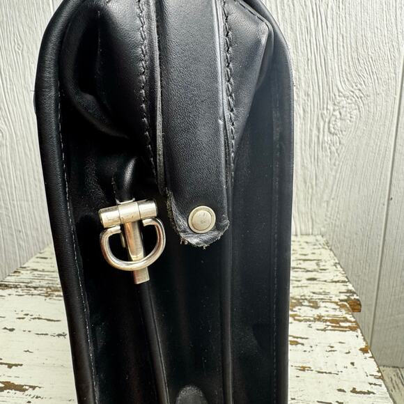 Schlesinger Black Leather Trim Attache Briefcase Combination Locking File Doctor - Picture 14 of 14